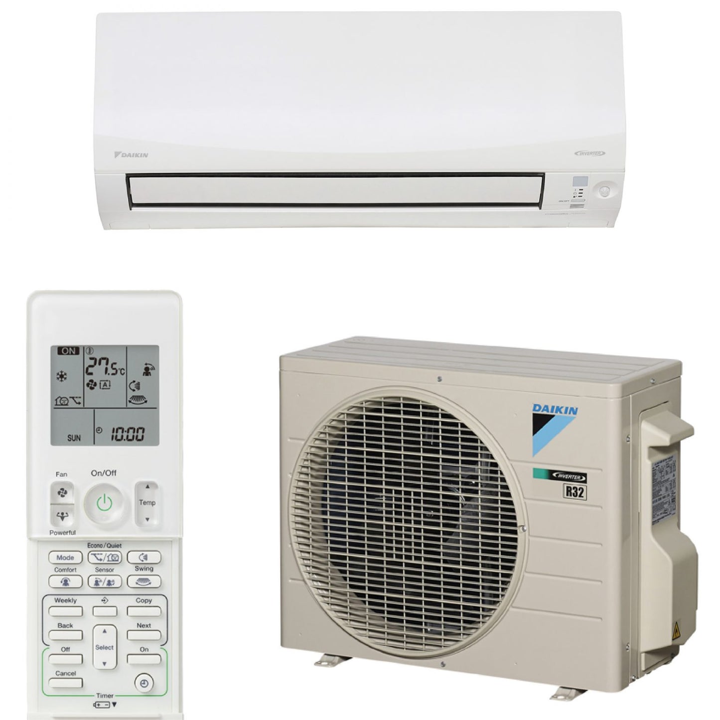 Daikin 3.5kW Cool 3.7kW Heat CORA Inverter Hi-Wall Indoor/Outdoor Air Conditioning Unit